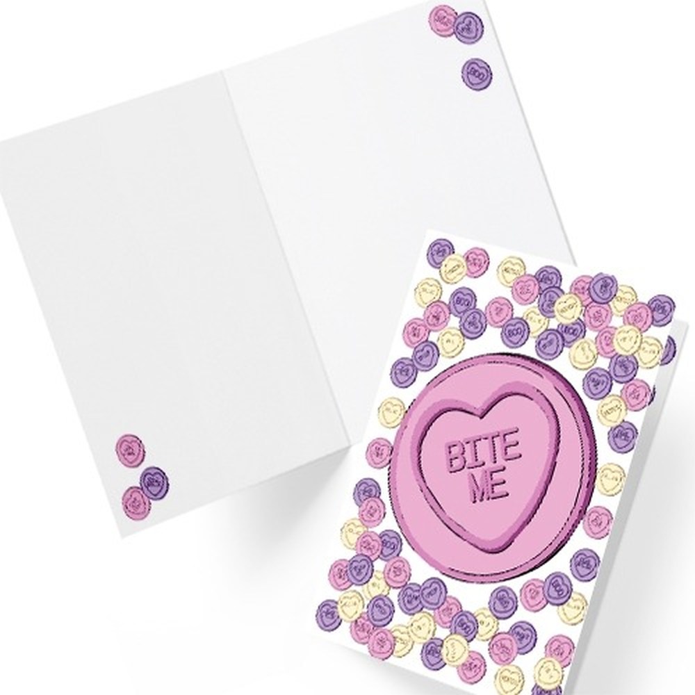 The Misfit Paper Co. - Hate Candies Rude Love Heart Carte de Voeux - Multicolore